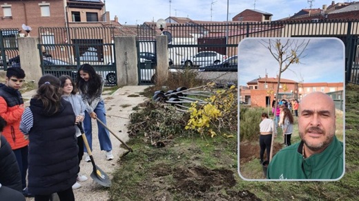 Nueva plantación en Medina del Campo // Fotos cedidas desde la Concejalía de Medioambiente